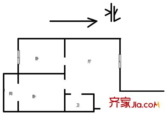 旭水藍(lán)軒戶型圖戶型圖 2室1廳1衛(wèi)1廚