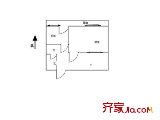 嘉陵南里戶型圖戶型圖 1室2廳1衛(wèi)1廚