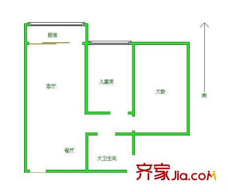 欣苑公寓戶(hù)型圖戶(hù)型圖 2室2廳1衛(wèi)1廚