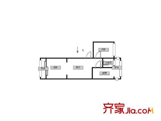 昆石里 2室 戶型圖