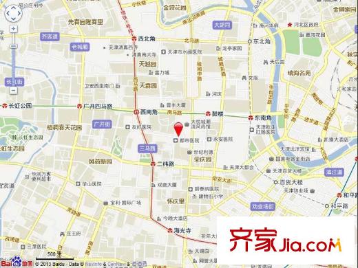 天津大悅城悅府交通圖