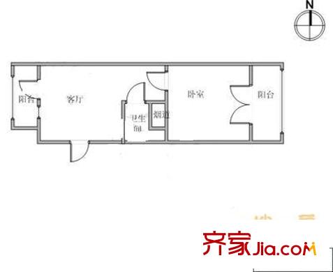 昆石里戶型圖戶型圖 1室1廳1衛(wèi)1廚
