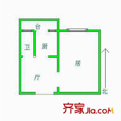 興源公寓戶型圖戶型圖 1室1廳1衛(wèi)1廚