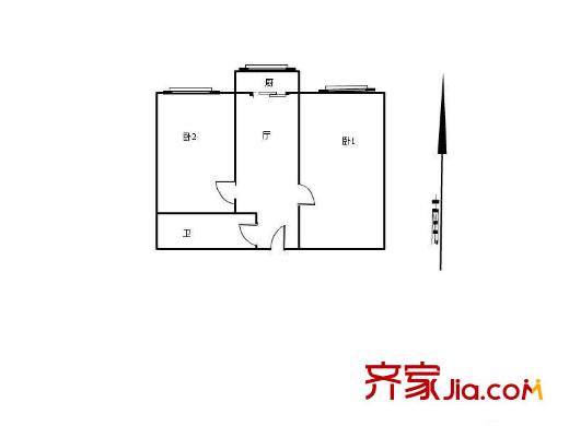 民宜里戶型圖戶型圖 2室1廳1衛(wèi)1廚