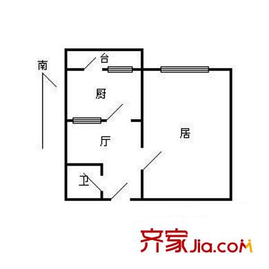 民宜里戶型圖戶型圖 1室1廳1衛(wèi)1廚