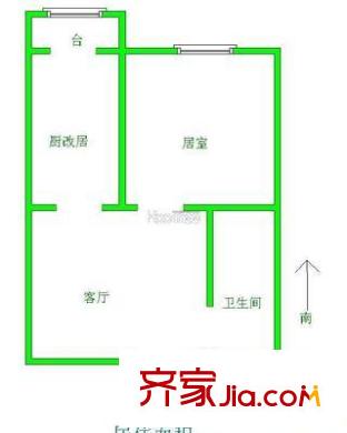匯恒園戶型圖戶型圖 1室1廳1衛(wèi)1廚