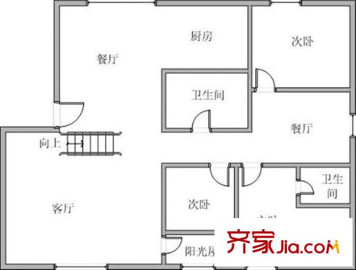 汐岸國(guó)際天汐園戶型圖戶型圖 3室2廳1衛(wèi)1廚