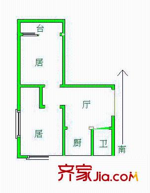 德恩里戶型圖戶型圖 2室2廳2衛(wèi)2廚