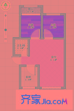 德恩里 2室 戶型圖