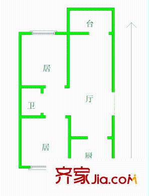 德恩里戶型圖戶型圖 2室2廳2衛(wèi)1廚