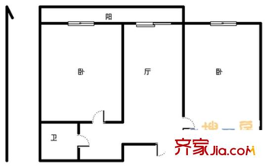 海建里戶型圖戶型圖 2室1廳1衛(wèi)1廚