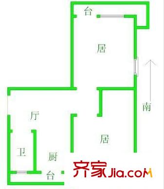 海建里戶型圖戶型圖 2室2廳2衛(wèi)1廚