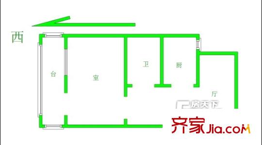 三合里戶型圖戶型圖 1室1廳1衛(wèi)1廚