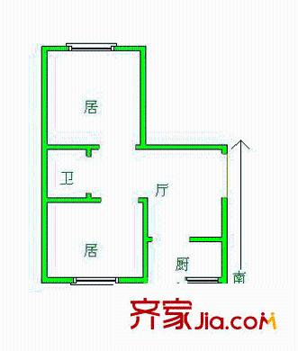 三合里戶型圖戶型圖 2室1廳1衛(wèi)1廚