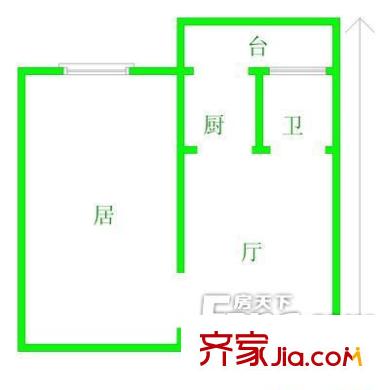 三合里戶型圖戶型圖 1室1廳1衛(wèi)1廚