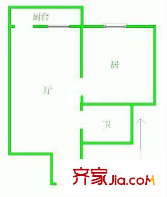 富邦花園戶型圖戶型圖 1室1廳1衛(wèi)1廚