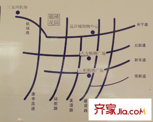 錦繡花園交通圖