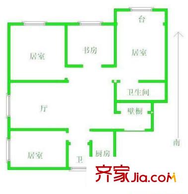 富力津門湖棕櫚花園戶型圖 戶型圖 5室3廳3衛(wèi)1廚