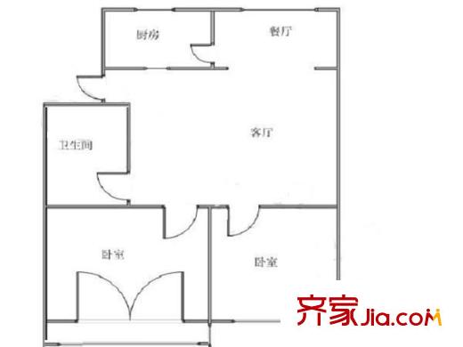 富祥園 2室 戶型圖