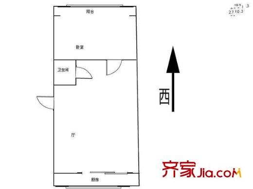中宇里戶型圖戶型圖 1室1廳1衛(wèi)1廚