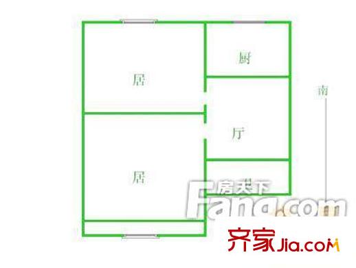 紫光苑戶型圖戶型圖 2室1廳1衛(wèi)1廚