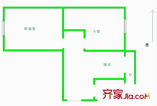 溪波里戶型圖戶型圖 2室1廳1衛(wèi)1廚
