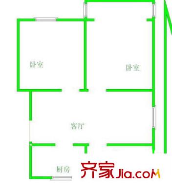 廣豐園戶型圖戶型圖 2室1廳1衛(wèi)1廚