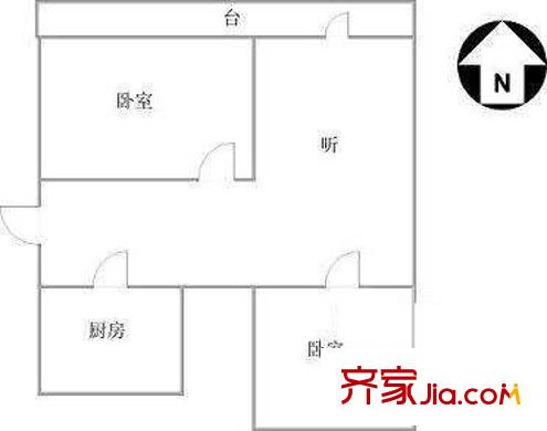 廣豐園戶型圖戶型圖 2室1廳1衛(wèi)1廚