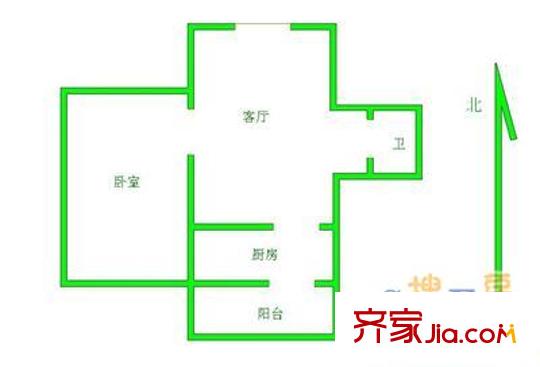 廣豐園戶型圖戶型圖 1室1廳1衛(wèi)1廚