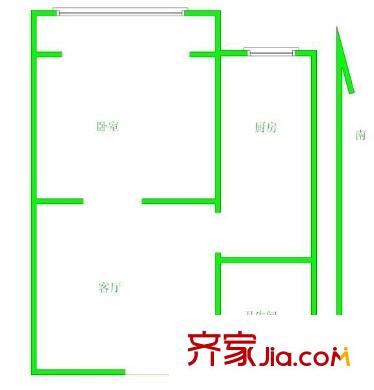 名都公寓戶型圖戶型圖 1室1廳1衛(wèi)1廚