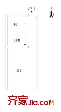 愛國里 1室 戶型圖