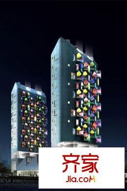 第三空間沿街夜景圖