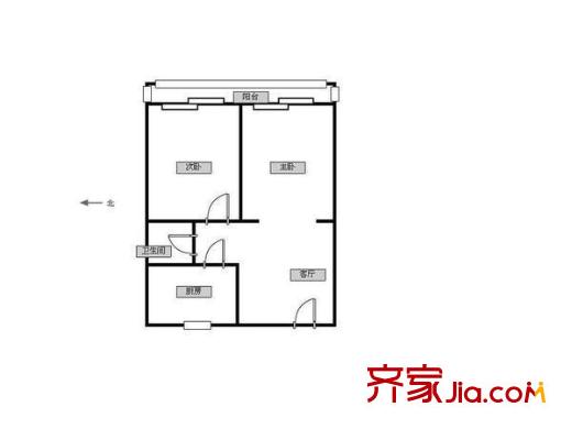 羅江西里 2室 戶型圖