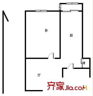 花樣年喜年廣場戶型圖 戶型圖 1室1廳2衛(wèi)1廚