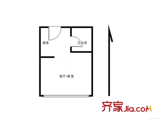 花樣年喜年廣場 1室 戶型圖