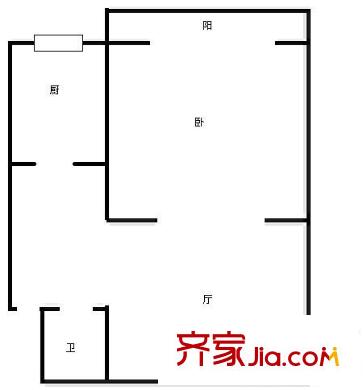富秀園戶型圖戶型圖 1室1廳1衛(wèi)1廚