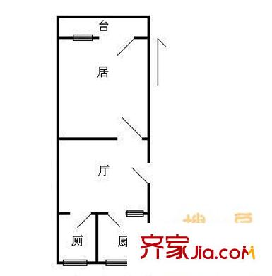 咸陽(yáng)北里戶型圖戶型圖 1室1廳1衛(wèi)1廚