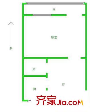 泰達(dá)園戶型圖戶型圖 1室1廳1衛(wèi)1廚