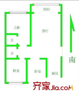 泰達(dá)園戶型圖戶型圖 3室1廳2衛(wèi)1廚