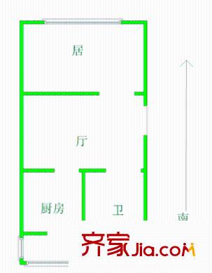云龍里戶型圖戶型圖 1室1廳1衛(wèi)1廚
