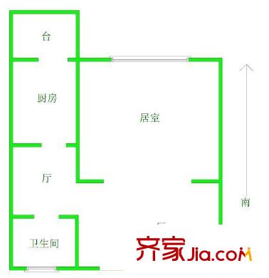 云龍里戶型圖戶型圖 1室1廳1衛(wèi)1廚