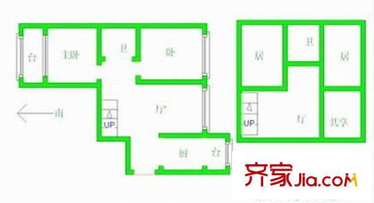瑞江花園戶型圖戶型圖 4室2廳2衛(wèi)1廚