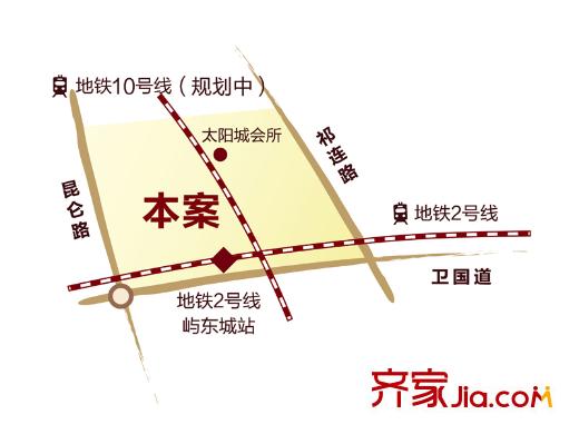 路勁太陽城清霖園交通圖