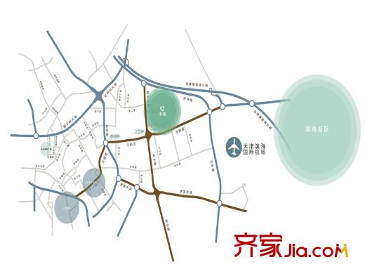 路勁太陽(yáng)城清霖園交通圖