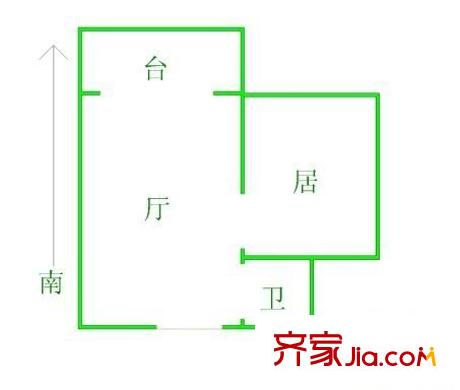 科園公寓戶型圖戶型圖 1室1廳1衛(wèi)1廚