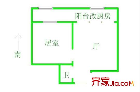云龍里戶型圖 戶型圖 1室1廳1衛(wèi)1廚