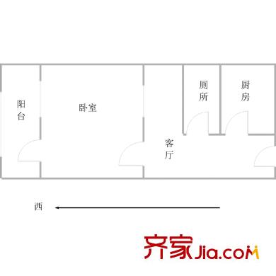 昆璞里 1室 戶型圖