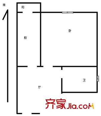 昆璞里戶型圖戶型圖 1室1廳1衛(wèi)1廚