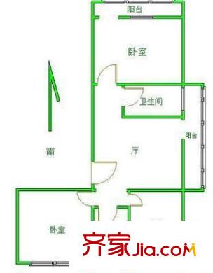 昆璞里戶型圖戶型圖 3室1廳1衛(wèi)1廚
