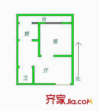 義江里戶型圖 戶型圖 1室1廳1衛(wèi)1廚